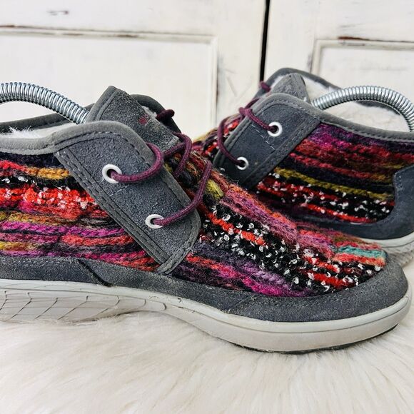 Merrell Pechora Woven Cozy Mid Boots Gray & Colorful - Womens Size 8 Boho - Picture 4 of 8